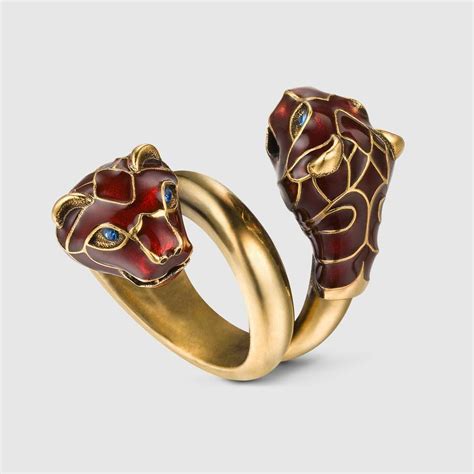 6 3 4 red enamel tiger gucci|Gucci Fine Rings for sale .